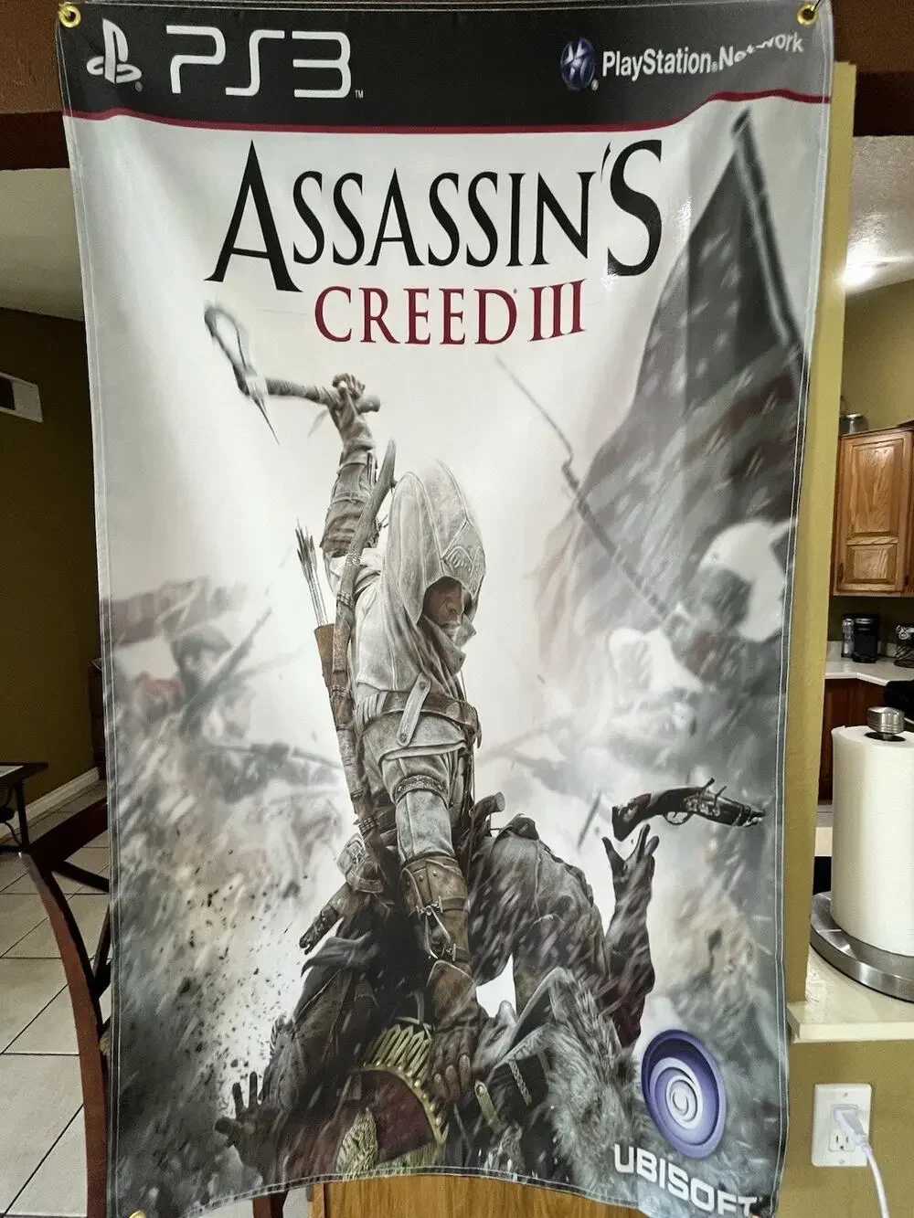 Assassin’s Creed III 3 5' Flag Banner Poster Sony PlayStation 3 PS3 2012 UBISOFT